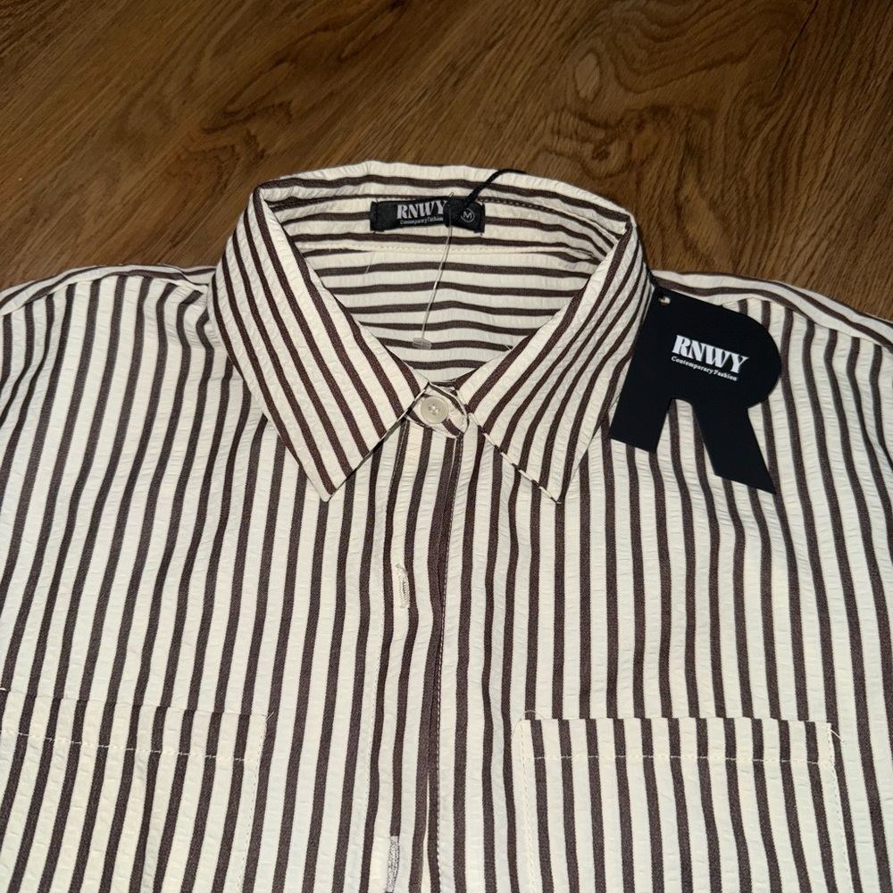 WomenBrown Striped Shirt